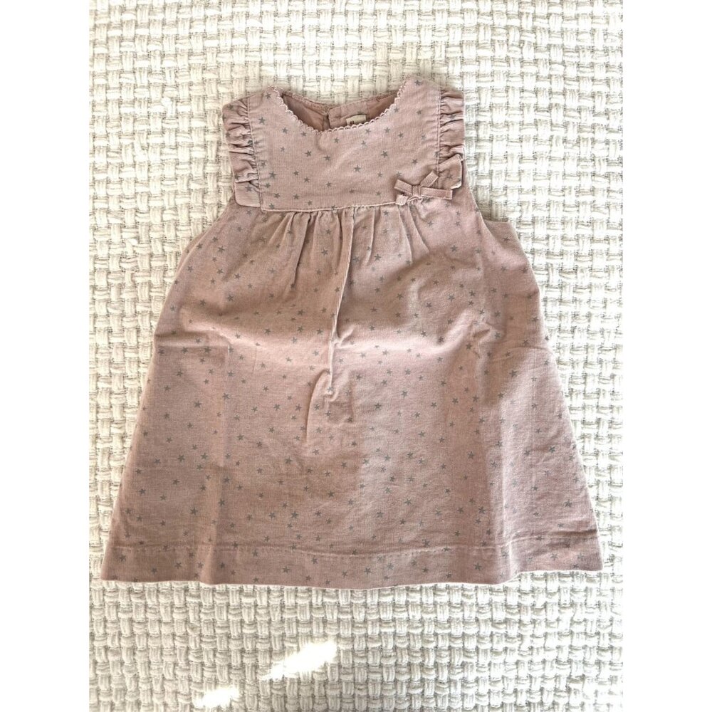 Zara Beige Corduroy Jumper Dress